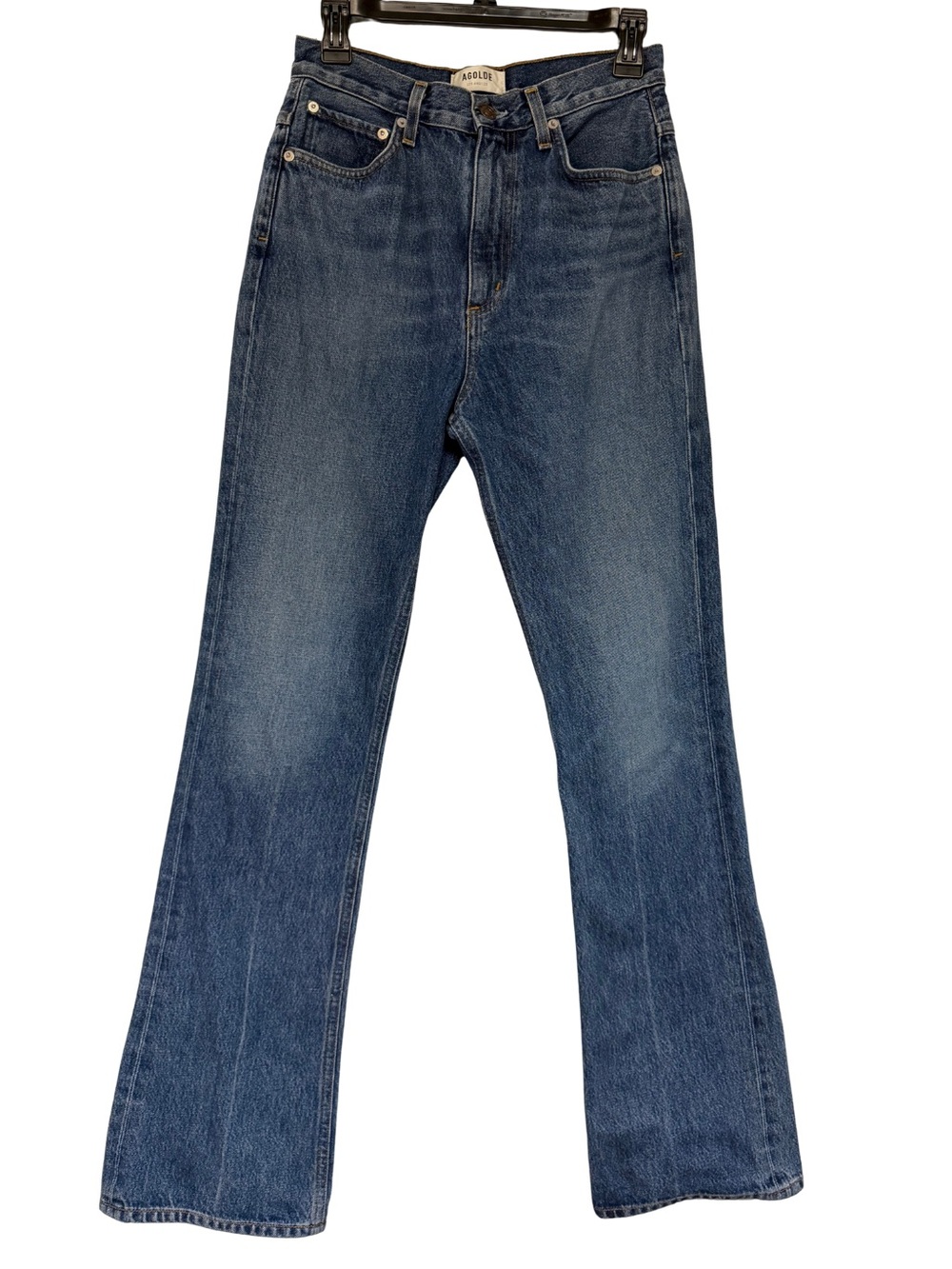 AGOLDE Vintage High Rise Bootcut Flare Jeans Size 26 Organic Cotton Made USA